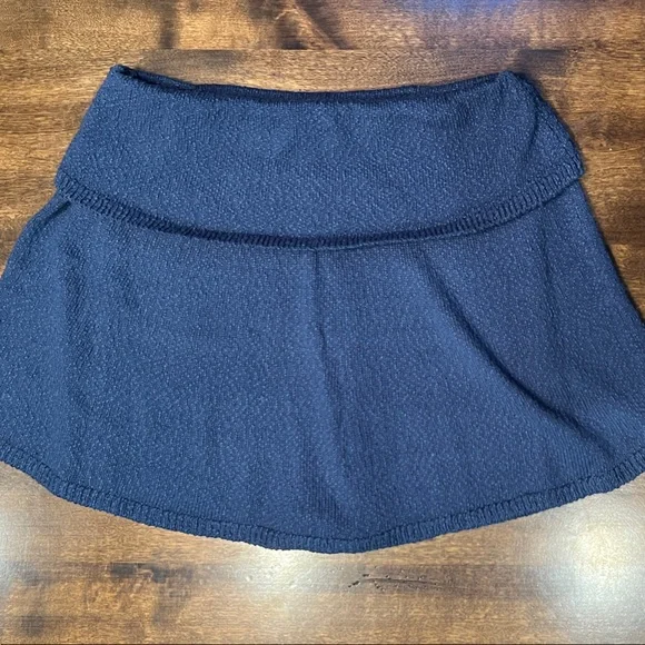 FP Beach Knit Mini Skort Blue - Size L - Free People Beach - Picture 4 of 4